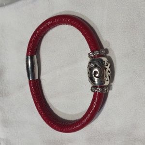 Brighton red leather bracelet